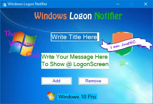 Windows Logon Notifier を使用すると、ユーザー ログオン メッセージを簡単に作成できます