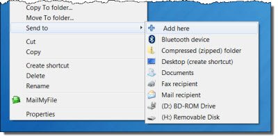 SendToSendTo を使用して、[送信] コンテキスト メニューに項目を簡単に追加します