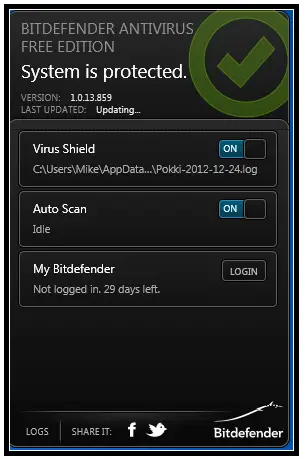 Windows PC 用 Bitdefender 無料アンチウイルス エディション