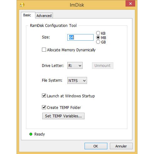 ImDisk Toolkit を使用して仮想ハード ドライブ (VHD) を作成する