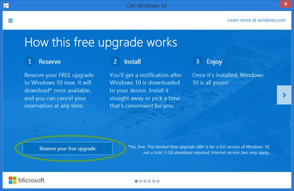 Windows 10 への無料アップグレードを予約する方法