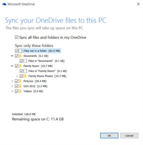 Windows 11/10 で OneDrive Selective Sync を使用する方法