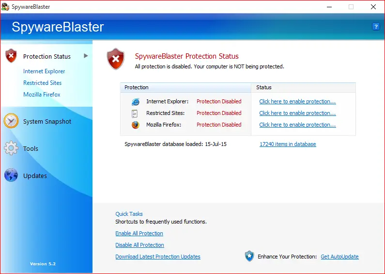 Spyware Blaster 無料バージョン: Windows PC を保護する