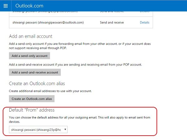 Outlook 電子メール エイリアスの作成方法