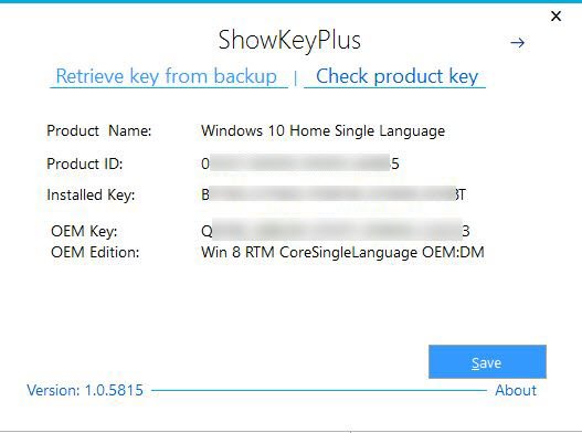 ShowKeyPlus: Windows オペレーティング システム用の無料プロダクト キー ファインダー