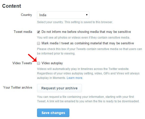 Twitterで動画が自動再生されないようにする方法