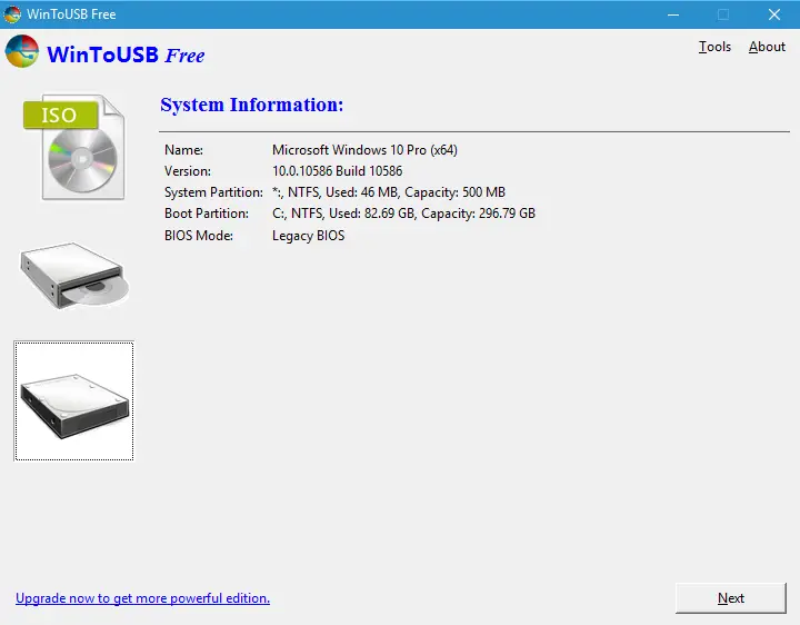 WinToUSB を使用して USB フラッシュ ドライブから Windows をインストールして実行する