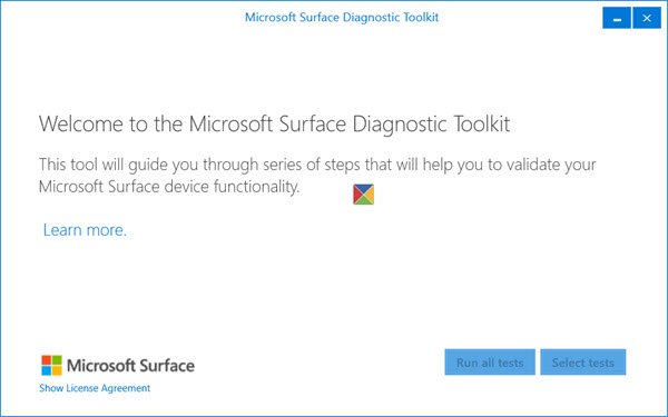 Microsoft Surface Diagnostic Toolkit はハードウェア診断の実行に役立ちます