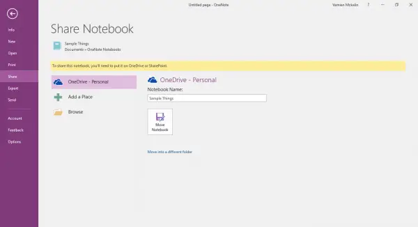 OneNote から OneDrive へのファイルの同期を有効または無効にする方法