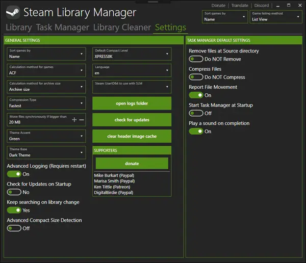 Steam ライブラリ マネージャーを使用して Steam ゲームをバックアップ、復元、移動する