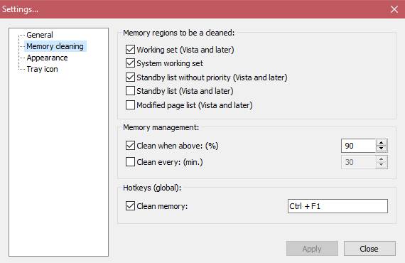 Mem Reduct Portable を使用して Windows メモリを監視および管理する