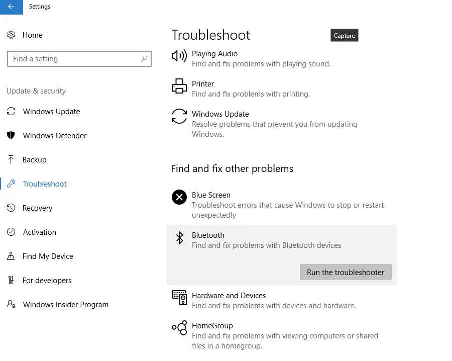 Windows での Bluetooth LE デバイスの接続の問題を修正する