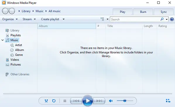 Windows Media Player が Windows 11/10 で開かない