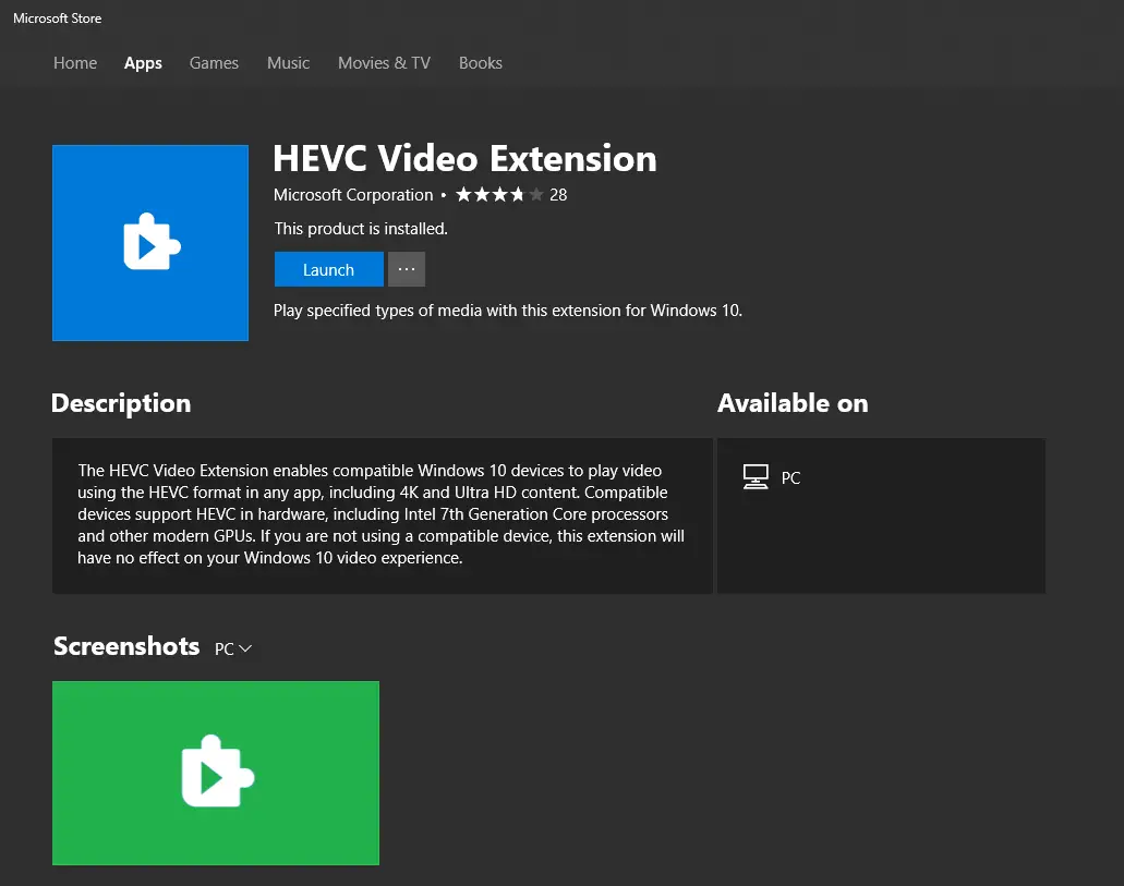 Windows 11/10 で HEVC ビデオ拡張機能を使用して HEVC コード化されたビデオを再生する方法