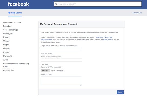 ストレスを感じずに無効になった Facebook アカウントを回復する方法