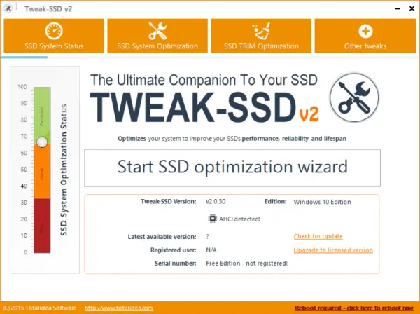 Tweak-SSD または SSD Tweaker を使用して SSD ドライブを最適化し、高速化します。