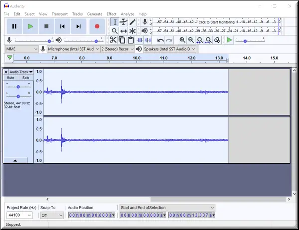 Windows PC 用 Audacity を使用して背景ノイズを低減または除去する