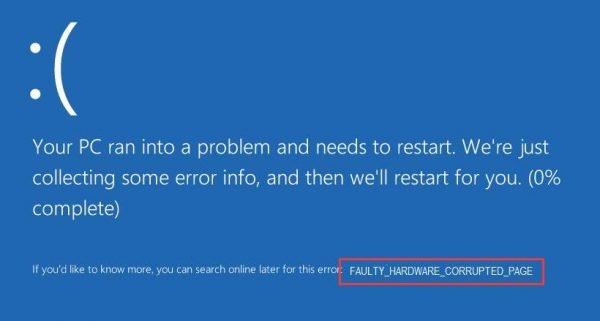 Windows 11/10 での障害によるハードウェアの破損ページ BSOD