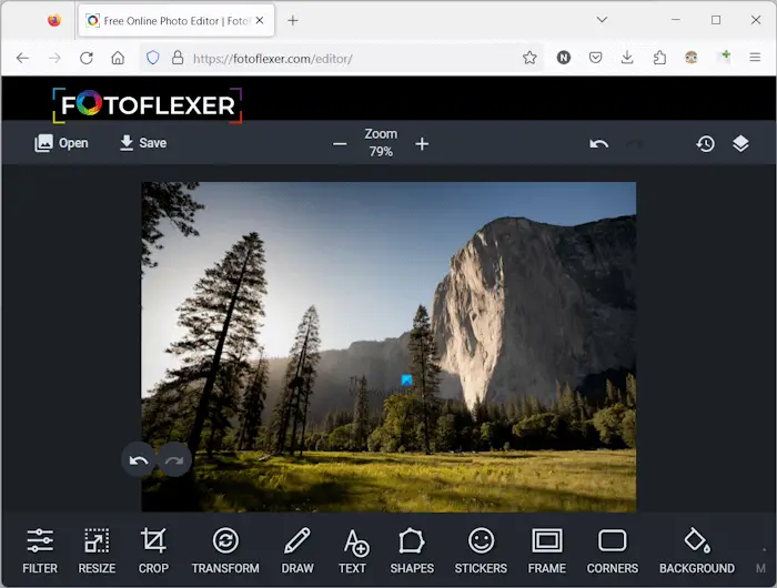 FotoFlexer online image editor