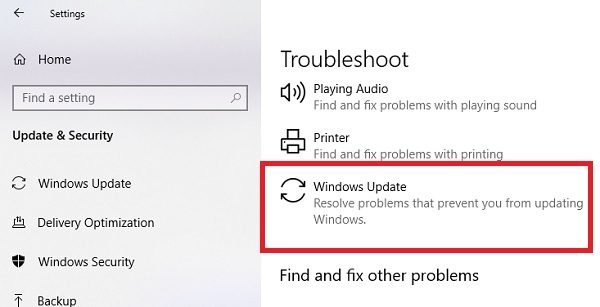 Windows Update Troubleshooter