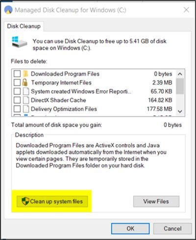 Comet Disk Cleanup