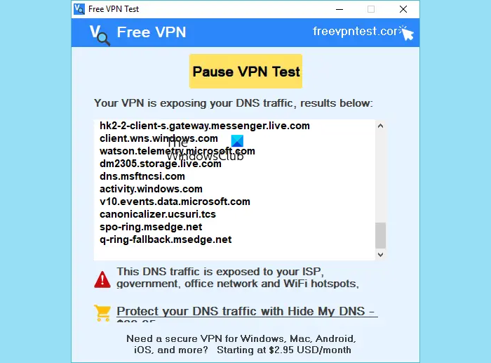 無料の VPN テストを使用して、VPN が機能しているか、データが漏洩していないかを確認します。