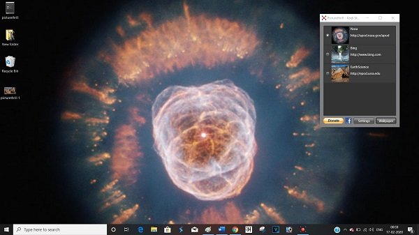 PictureThrill は、NASA、Bing、EarthSciences の新しい壁紙をデスクトップに追加します