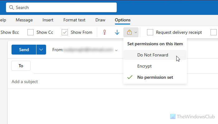 Outlook でメールの転送を防ぐ方法