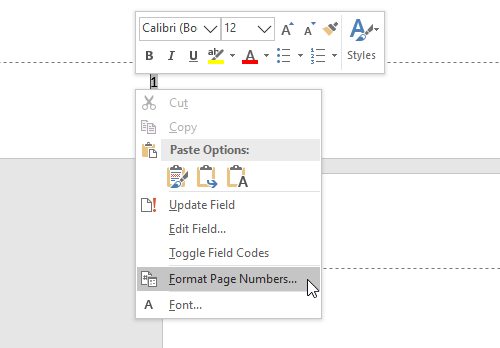 Word でカスタム ページ番号を追加、削除、または挿入する方法