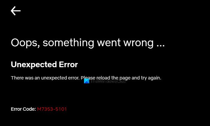 Netflix Error M7353-5101