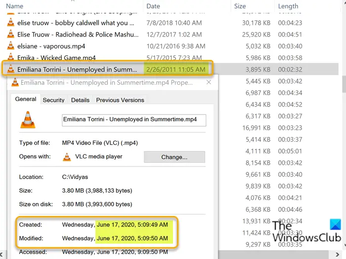 Windows 11/10 のエクスプローラーでファイルの日付が間違って表示される