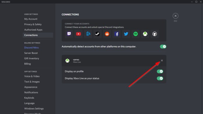 Xbox Live と GitHub を Discord アカウントに統合する方法