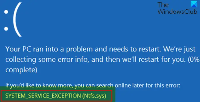 Windows 11/10でのNtfs.sysの失敗したBSODエラーを修正