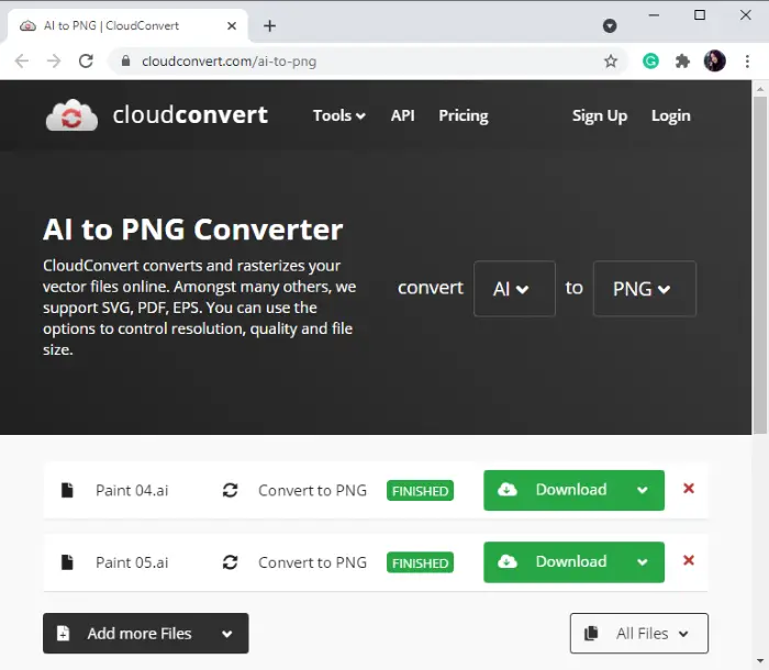 これらの無料オンライン ツールを使用して AI を PNG、JPG、GIF、BMP にバッチ変換します