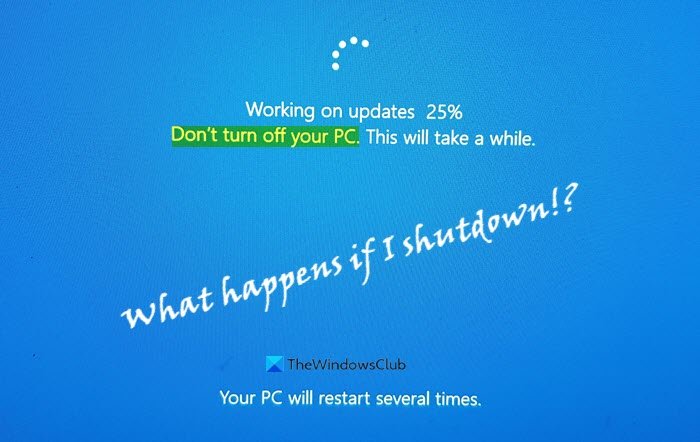 what happens if you shutdown pc during windows update