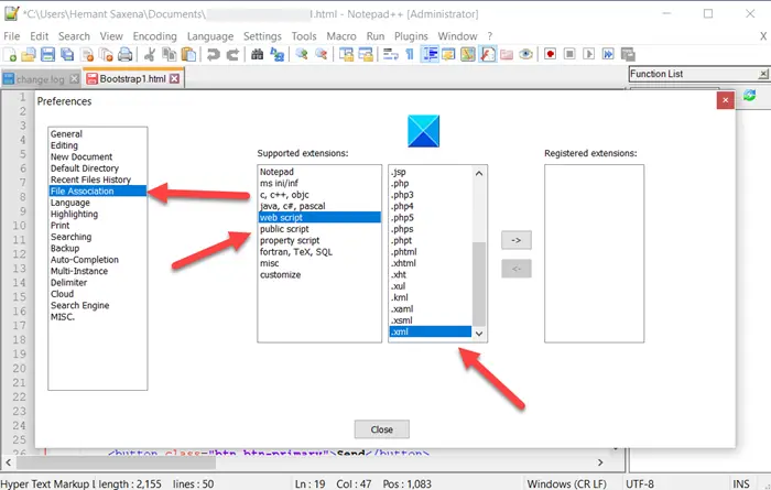 Windows 11/10でNotepad++を.xmlファイルのデフォルトエディタとして設定する方法