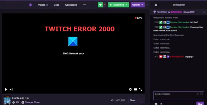 Twitchエラー2000を正常に修正する方法