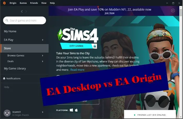 EA Desktop vs EA Origin