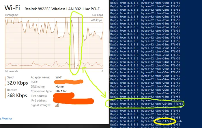 Windows 11/10 の WiFi またはイーサネットでの Ping スパイクを修正する