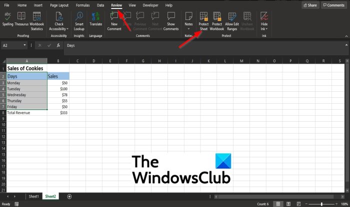 Microsoft Excel の数式でセルをロックして保護する方法