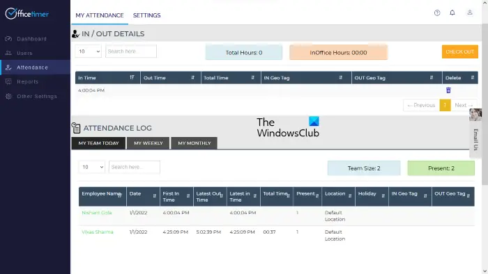 Windows コンピュータ向けの最高の無料勤怠管理システム