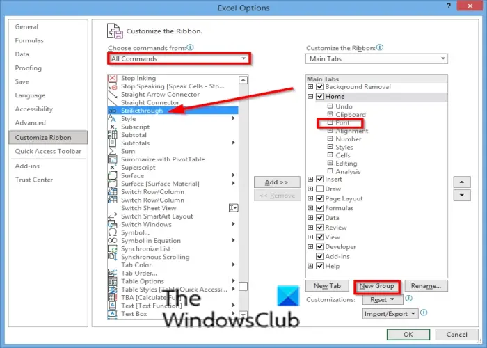 How to Strikethrough text in Word or Excel