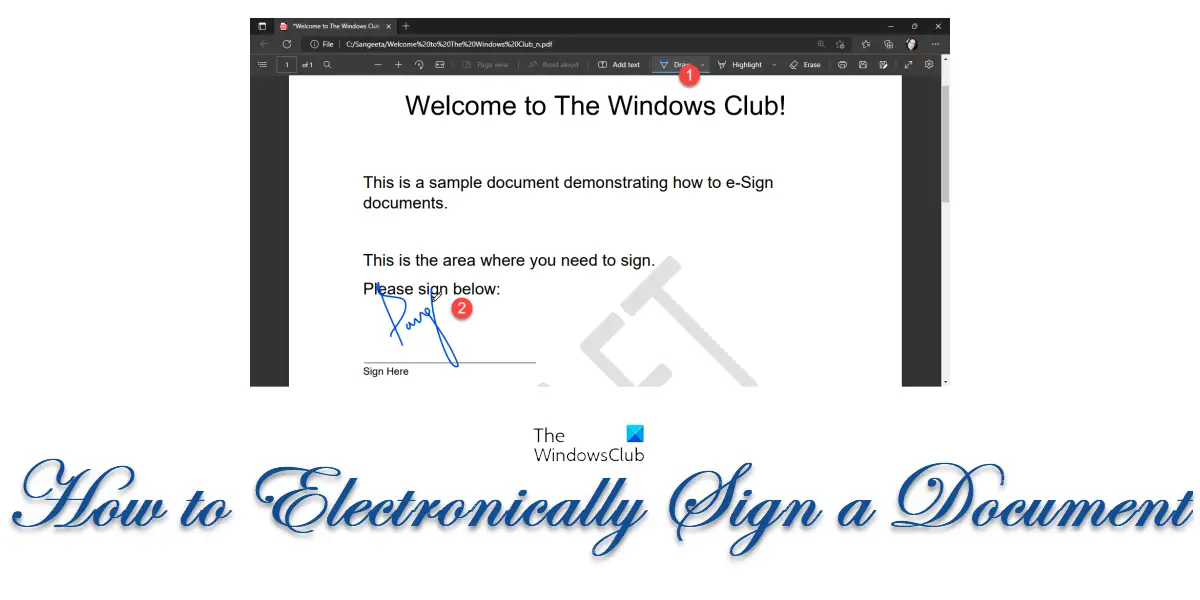 Windows 11/10でドキュメントに電子署名する方法