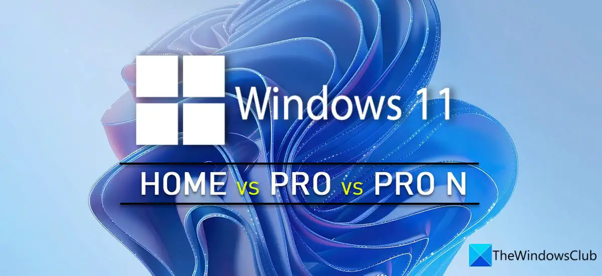 Windows 11 Pro 対 Windows 11 Pro N 対 Windows 11 Home: 違いの説明