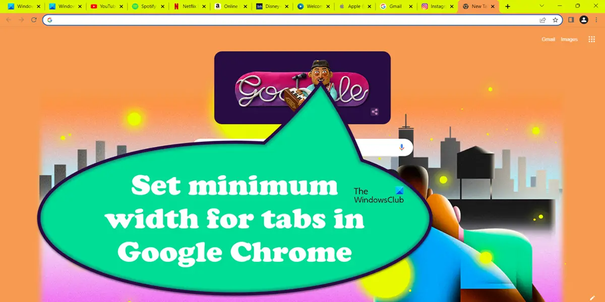 Google Chromeでタブの最小幅を設定する方法