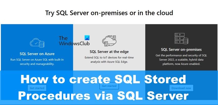 SQL Server 経由で SQL ストアド プロシージャを作成する方法