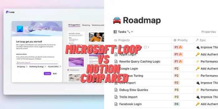 Microsoft Loop と Notion の比較