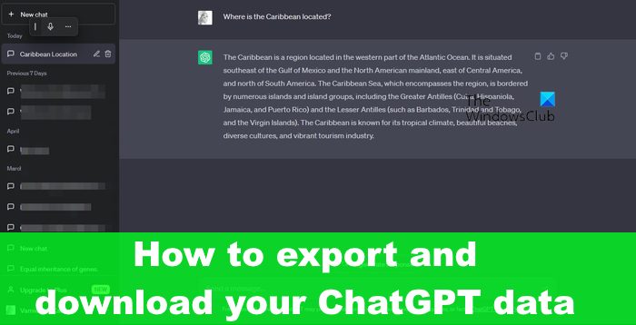 How to export and download your ChatGPT data