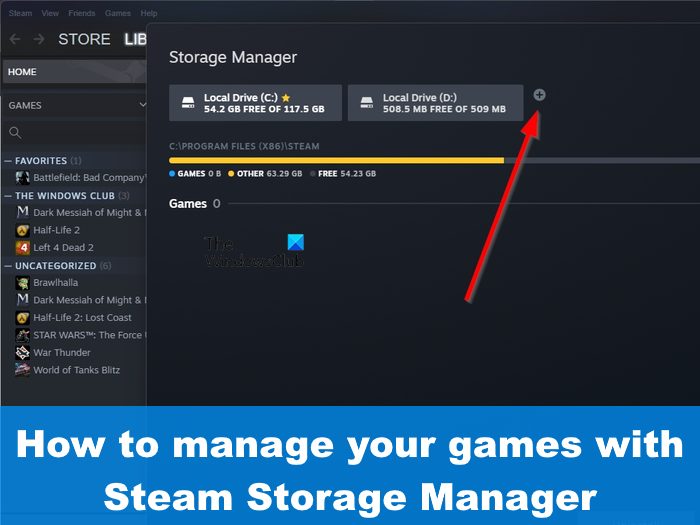 Steam ストレージ マネージャーを使用してゲームを管理する方法