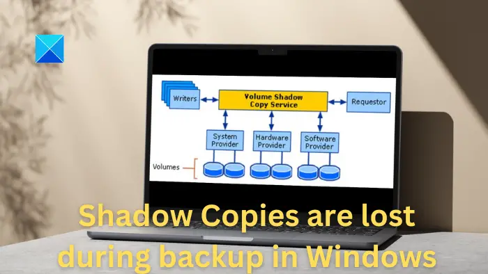 Windows 11 でバックアップ中にシャドウ コピーが失われる